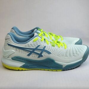 Asics Womens Gel Resolution 9 Green White Shoes Womens Size 8.5